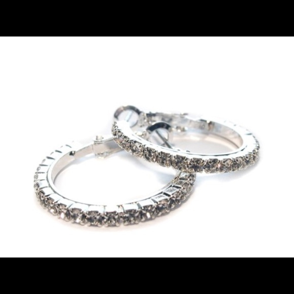 Diana Katzman Designs Crystal Hoop Earrings New